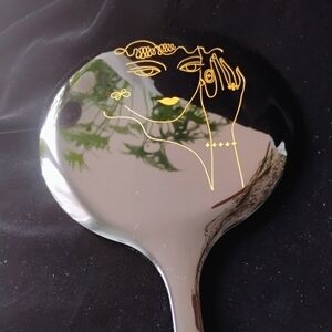 Shiseido Black and Gold Hand Mirror